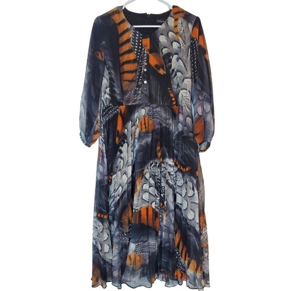 C & M Collections Butterfly Dress Size 40 US Size 8 - Picture 1 of 6